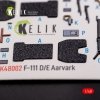 KELIK K48002 F-111 A/E Aardvark interior 3D decals for HobbyBoss kit 1/48